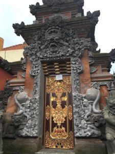 Carved archway, Ubud, Bali