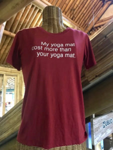 My yoga mat cost more than your yoga mat.