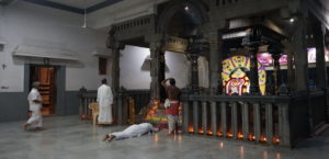 Prostration at Sri Bhagavan's shrine