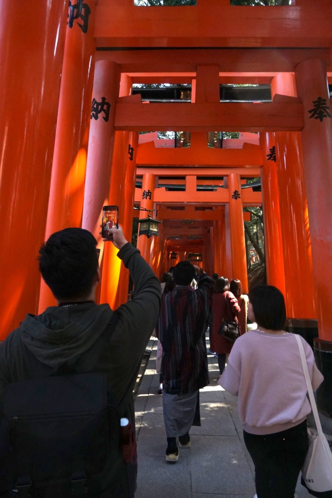 Tourists at Fushimi-Inari Shrine